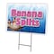 Signmission Banana Splits Yard Sign & Stake outdoor plastic coroplast window, C-1824-DS-Banana Splits C-1824-DS-Banana Splits - alternate 1